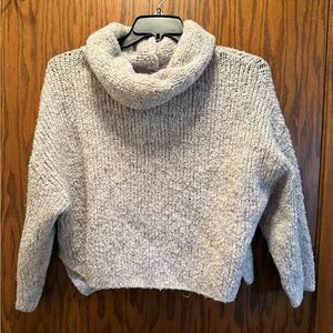 Cozy Gray Cowl Neck Sweater